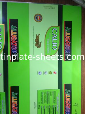 6 Impresión a color Placa de hojalata para hacer latas de pastel de galletas Prevención de la oxidación T3 T4 T5 DR8