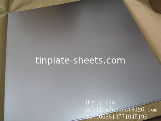 Envase de hojalata con espesor de 0,15-0,49 mm Superficie brillante/piedra/plata/mat acabado L/C/T/T/DP Pago 4-8MT Peso