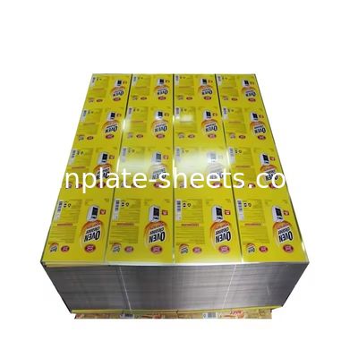 T2.5 T3 T4 T5 DR7 DR8 DR9 Placa de estaño impresa EN10202 Norma 2.0/2.0 2.8/2.8 Para latas de alimentos