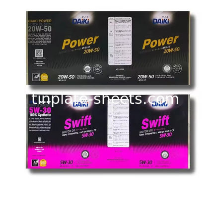 Seis hojas de hoja de estaño impresas en color Anticorrosin Multipurpose Use T4 T5