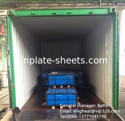 Hojas de estaño para latas de productos químicos y alimenticios 0,15-0,49 mm de espesor Estaño electrolitico MR SPCC Material 600-986 mm de ancho