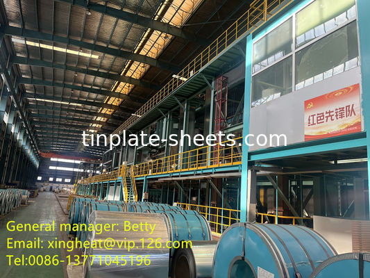 Hojas de estaño para latas de productos químicos y alimentos MR SPCC Material 0,15-0,49 mm espesor 600 mm-986 mm anchura acabado brillante