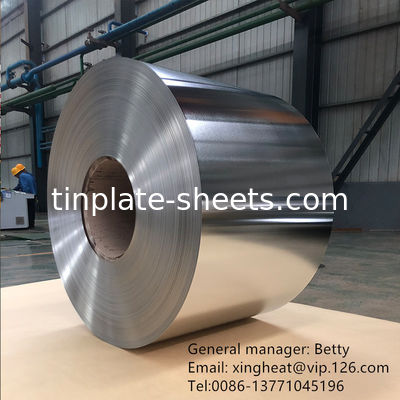 Hojas de estaño para latas de productos químicos y alimentos MR SPCC Material 0,15-0,49 mm espesor 600 mm-986 mm anchura acabado brillante