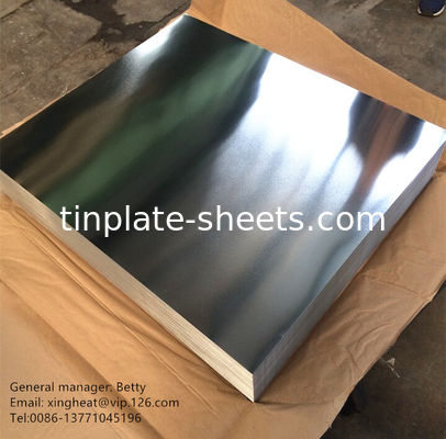 Envases para alimentos Usos Placas de estaño electroliticas 600 mm-990 mm Resistencia a la oxidación