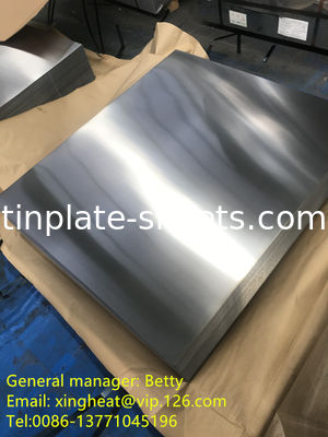 Hoja de acero libre de estaño para la fabricación de latas de acabado brillante de plata superficie de piedra