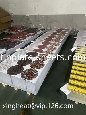 Hoja de estaño impreso personalizable para diversas aplicaciones T2-T5 Temperatura 2.0/2.0
