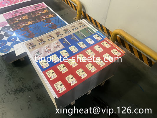Hoja de estaño impreso personalizable para diversas aplicaciones T2-T5 Temperatura 2.0/2.0