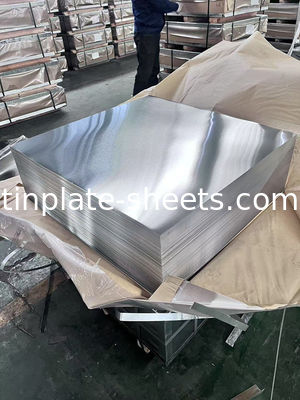 MR/SPCC Hojas de hoja de estaño para latas de productos químicos y alimenticios 600 mm-1160 mm longitud de corte
