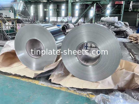 Envase de estaño 1.1/1.1-2.8/2.8 Revestimiento de estaño Brillante/Piedra/Plata/Mat Finalización de superficie Adecuada para envases de alimentos