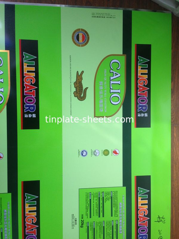 T2.5 T3 T4 T5 DR7 DR8 DR9 Placa de estaño impresa EN10202 Norma 2.0/2.0 1.1/2.8 Para latas de alimentos