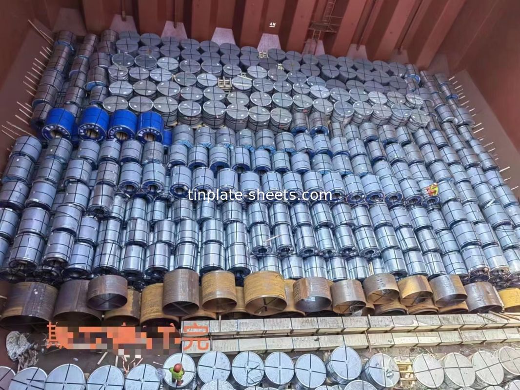3-8 toneladas de bobina de acero sin estaño JIS G3303 Superficie de piedra estándar Terminada T3