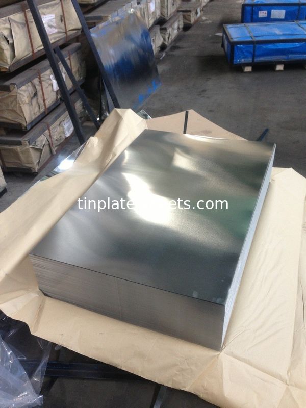 Hojas de estaño para envases, latas de alimentos, JIS G3303 T4 T3 DR8 STONE FINISH Hojas de estaño electrolítico