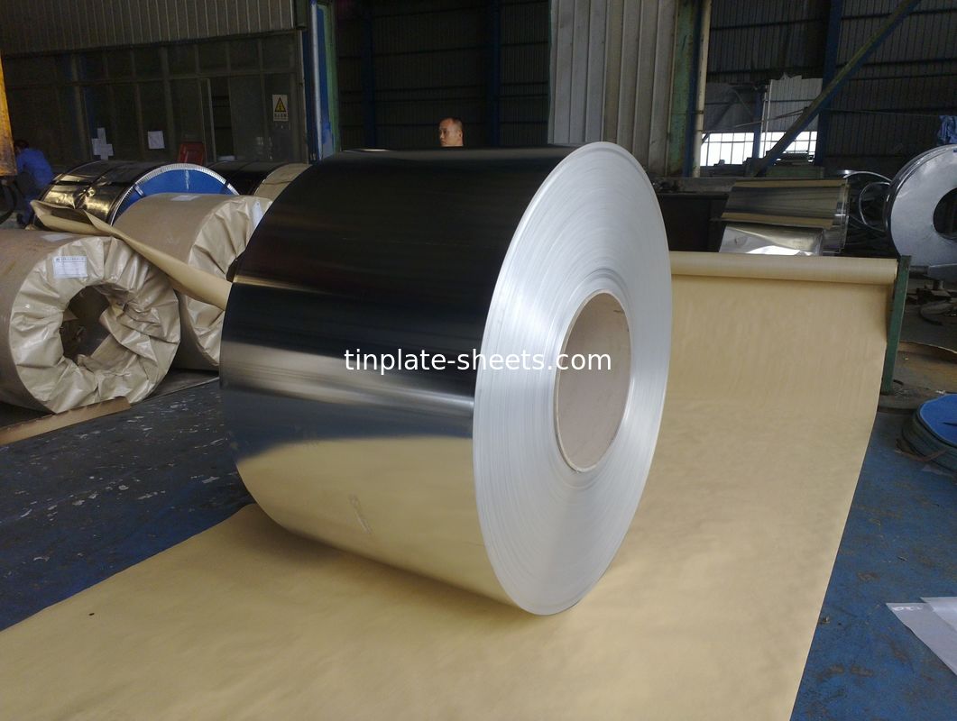 Piedra plata acabado brillante ETP de hojalata T3 T4 T5 para alimentos puede electrolitic de hojalata de bobina de hojas molino fabricante