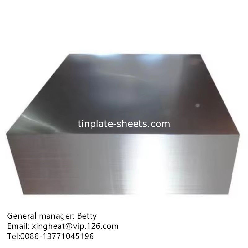 Hojas de hoja de aluminio MR y SPCC para latas de productos químicos y alimentos en piedra brillante Plata y acabados mate con embalaje apto para el mar