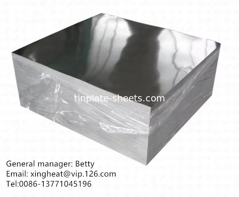 EN10202 Hojas de estaño para latas de embalaje JIS G3303 Estándar de piedra con acabado brillante T3 T5 DR8 FINISH DE PIEDRA