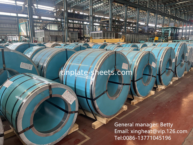 Hojas de estaño para latas de productos químicos y alimentos MR SPCC Material 0,15-0,49 mm espesor 600 mm-986 mm anchura acabado brillante