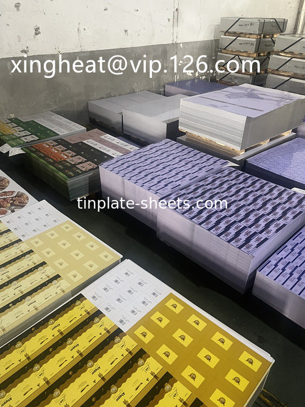 6 Impresión a color Placa de hojalata para hacer pastel de galletas Prevención de corrosión T4 T5