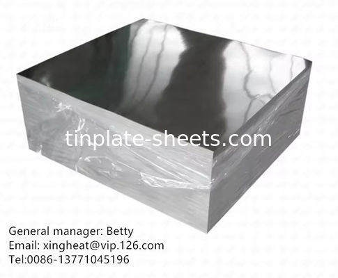 EN10202 Hojas de estaño para latas de embalaje JIS G3303 Estándar de piedra con acabado brillante T3 T5 DR8 FINISH DE PIEDRA